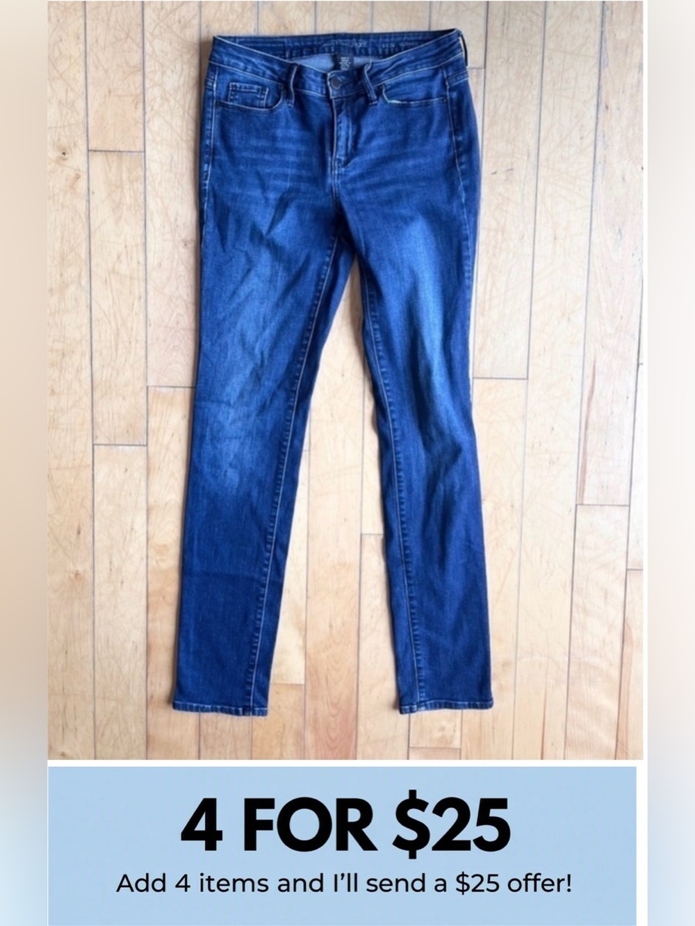 Calvin Klein Ultimate Skinny Mid‑Rise Stretch Denim Jeans Size 6 X 32